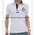 Men &#39;s branco bordado verão quente atacado personalizado moda polo t-shirt